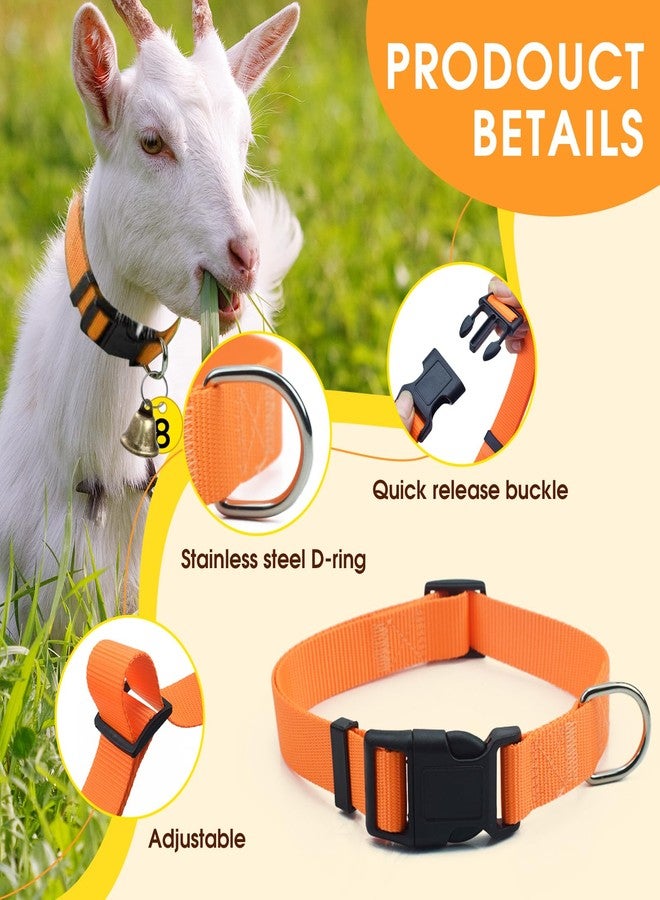 ETCYAOXIN 12-Pack Goat Collars with Bells and Numbered Tags,Adjustable Nylon Grazing Collars with Copper Bells,Find Your Farm Animals Fast! Suitable for Small Farm Animals Including Goats,Sheep,Cows - Image 3